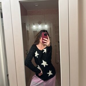 Black Sweater with White Stars